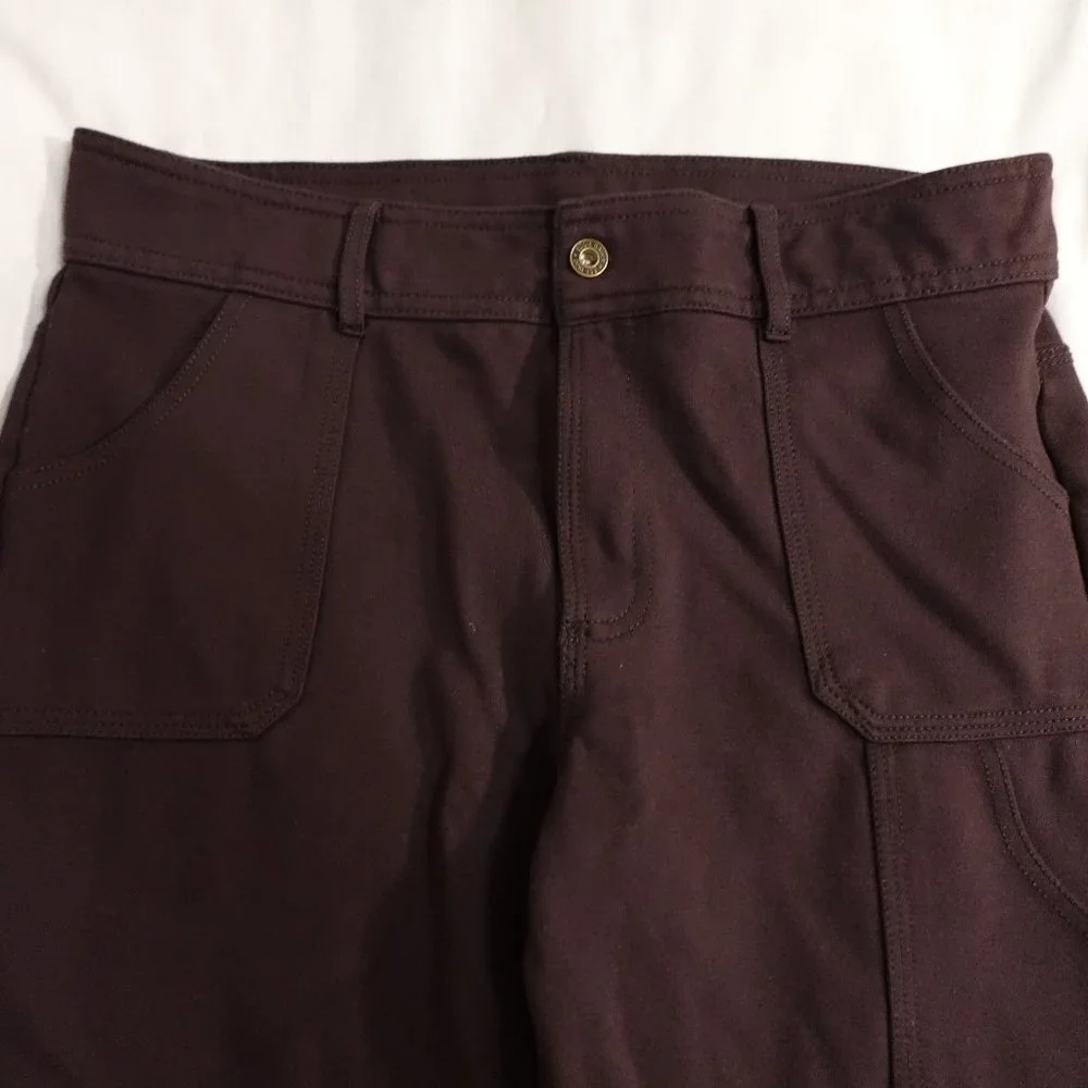 Eddie Bauer ponte high rise utility‎ leggings women's large brown